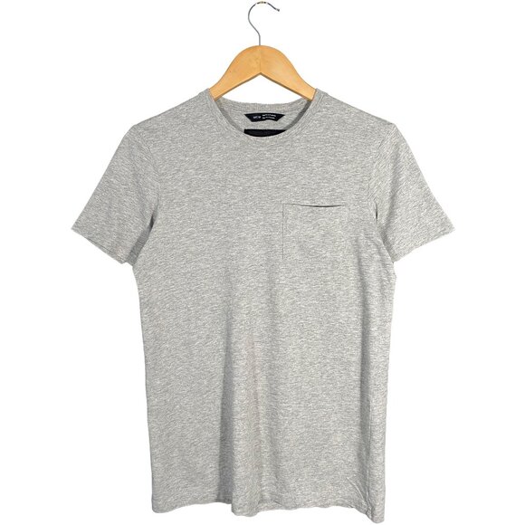 Wings + Horns Classic Pima Cotton Pocket T-shirt Gray men's size XS - Picture 1 of 5